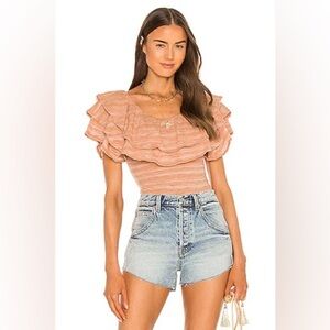 Free People Heirloom Ruffle Doe Combo Ruffle NWT $78